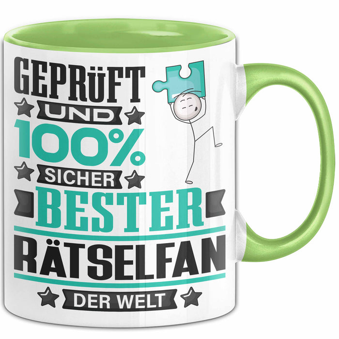 Rätselfan Geschenk Lustiger Spruch für Rätselfan Geschenkidee Bester Rätselfan Der Welt Grün Trendation