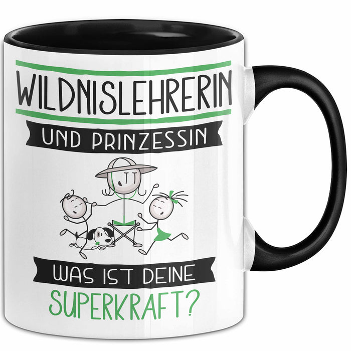 Wildnislehrerin Und Prinzessin Tasse Geschenk Für Eine Wildnislehrerin Geburtstag Was Ist Deine Superkraft Trendation