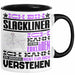Slackliner Geschenk Kaffee-Tasse Geschenkidee für Slackliner Ich Bin Slackliner Ich Kann Es Dir Erklären Jedoch Nicht Für Dich Verstehen Spruch Lustig Schwarz Trendation