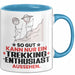 Trekking-Enthusiast Geschenk Tasse So Gut Kann Nur Ein Trekking-Enthusiast Aussehen Geschenkidee Kaffee-Becher Blau Trendation