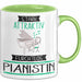 Pianistin Tasse Geschenk Becher Stark Attraktiv Furchtlos Pianistin Lustige Geschenkidee Grün Trendation