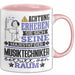 Musiktechniker Geschenk Tasse Lustiger Spruch Erheben Sie Sich Der Musiktechniker Betritt den Raum Rosa Trendation