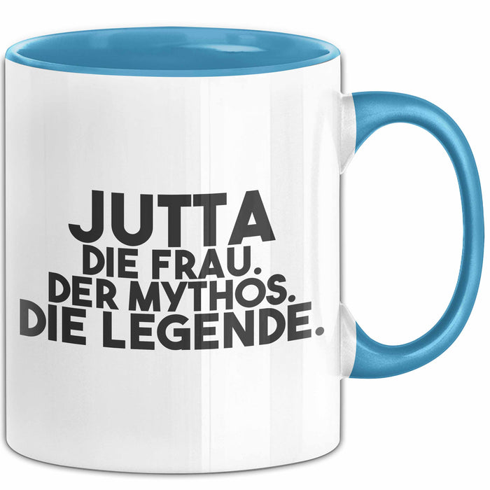 Jutta Tasse Jutta – Die Frau. Der Mythos. Die Legende. Geschenk Blau Trendation