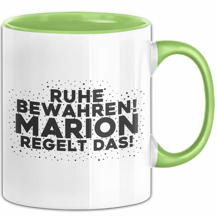 Marion Tasse Ruhe Bewahren! Marion Regelt Das! Geschenk