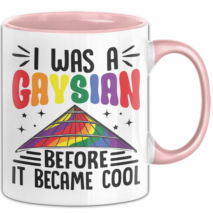Asiate Schwul Tasse Geschenk I Was Gaysian Before It Became Cool Geschenkidee Lgbtq Gay Lesbian Becher Rosa Trendation