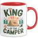 Camper Camping Tasse Geschenk Lustige Geschenkidee Spruch Kinf OF The Camper Rot Trendation