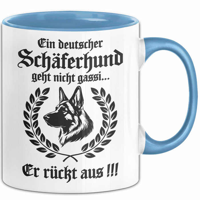 Deutscher Schäferhund Tasse Geschenk Lustige Geschenkidee Geht NichT Gassi Blau Trendation