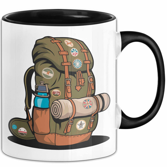 Rucksackreisender Tasse Geschenkidee für Wanderpfad Fans Trendation