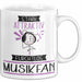 Musikfan Tasse Geschenk Becher Stark Attraktiv Furchtlos Musikfan Lustige Geschenkidee Weiß Trendation
