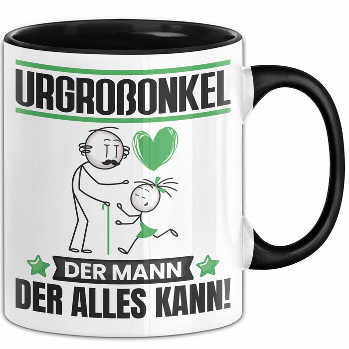 Urgroßonkel Tasse Geschenk für Urgroßonkel Der Mann Der Alles Kann Geschenkidee zum Geburtstag Schwarz Trendation