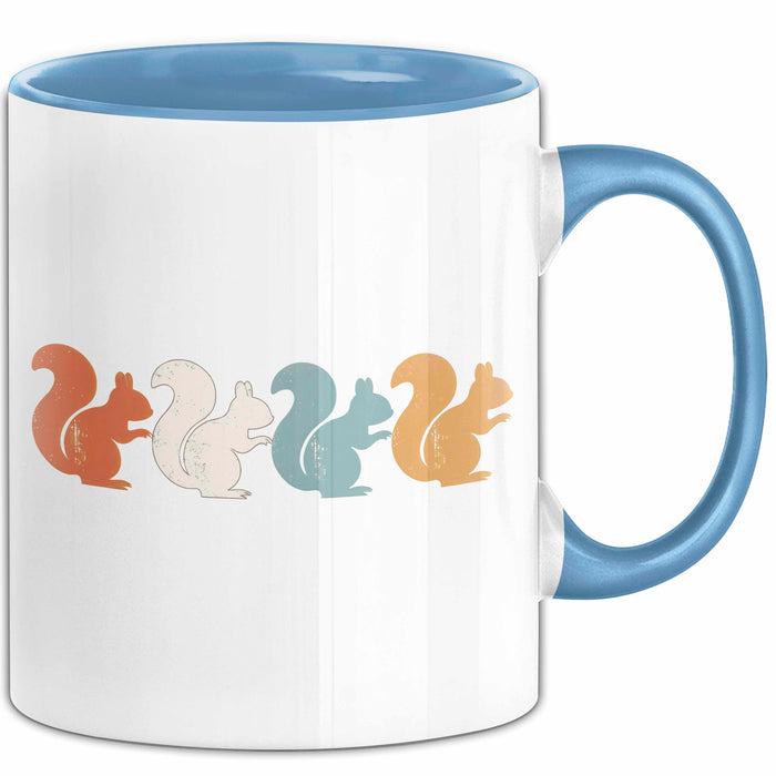 Eichhörnchen Tierliebhaber Tasse Geschenk Lustige Geschenkidee Spruch Blau Trendation