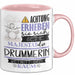 Drummerin Tasse Geschenk Lustiger Spruch Bitte Erheben Sie Sich Seine Majestät Die Drummerin Betritt Den Raum Rosa Trendation