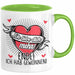 Valentinstag Tasse Geschenk für Ihn Sie Männer Für Paare Freundin Geschenkidee Kaffee-Becher Liebe Ich Liebe Dich Mehr Ende Ich Hab Gewonnen Grün Trendation