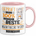 Beste Musiktheoretikerin Der Welt Tasse Geschenk für Eine Musiktheoretikerin Geprüft Und Sicher Geschenkidee Geburtstag Weihnachten Rosa Trendation
