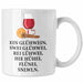 Trendation - Ein Glühwein Tasse Lustig Spruch Glühweinbecher mit Henkel Doppelwandig Glühweintassen Gläser Weihnachtsmarkt Becher Tassen Geschenk - Ein Glühwein Swei Weiß Trendation