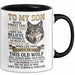 Sohn Tasse Geschenk To My Son Never Forget I Love You Wolf Geschenkidee Schwarz Trendation