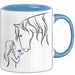 Pferde Tierliebhaber Mädchen Tasse Geschenk Lustige Geschenkidee Spruch Blau Trendation
