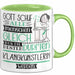 Klangkünstlerin Geschenk Becher Tasse Gott Schuf Alle Menschen Gleich Nur Die Besten Durfeten Klangkünstlerin Werden Geschenkidee Lustig Grün Trendation