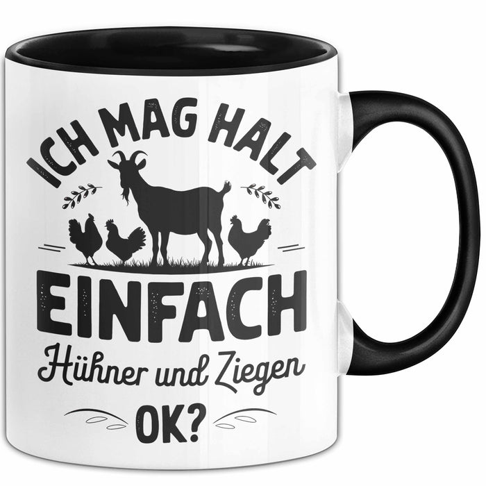 Ziegenbauer Ziegen Tier Tasse Geschenk Lustige Geschenkidee Spruch Ich Mag Halt Einfach Hühner Und Ziegen Trendation