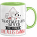 Tierheimunterstützerin Geschenk Tasse Becher Die Frau Die Allen Kann Geschenkidee für eine Tierheimunterstützerin Lustig Grün Trendation