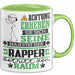 Rapper Geschenk Tasse Lustiger Spruch Erheben Sie Sich Der Rapper Betritt den Raum Grün Trendation