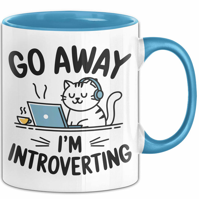 Introvert Tasse Geschenk Go Away I'm Introverting Geschenkidee Geburtstag Introvertierte