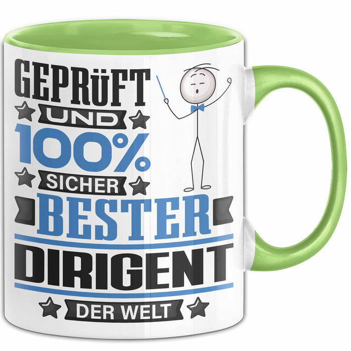 Dirigent Geschenk Lustiger Spruch für Dirigent Geschenkidee Bester Dirigent Der Welt Grün Trendation