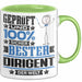 Dirigent Geschenk Lustiger Spruch für Dirigent Geschenkidee Bester Dirigent Der Welt Grün Trendation