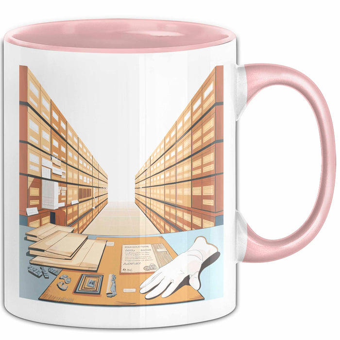 Archivar Tasse Geschenk Lustige Geschenkidee Spruch Für Akten Bewahrer Rosa Trendation