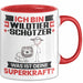 Wildtierschützer Tasse Geschenk für Wildtierschützer Geburtstag Lustiger Spruch Kaffee-Becher Was Ist Deine Superkraft Rot Trendation