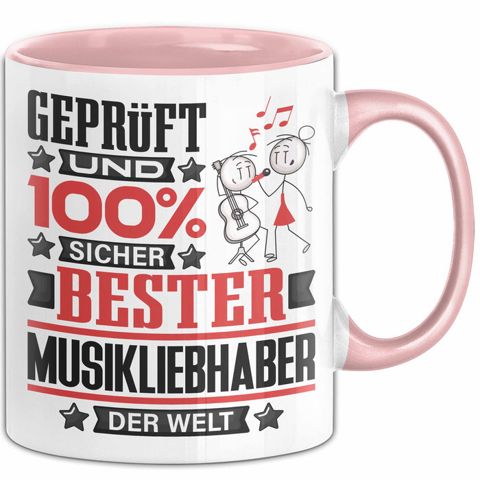 Musikliebhaber Geschenk Lustiger Spruch für Musikliebhaber Geschenkidee Bester Musikliebhaber Der Welt Rosa Trendation