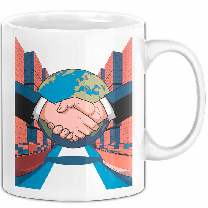 Import Export Händler Tasse Geschenk Lustige Geschenkidee Spruch Für Globale Händler Weiß Trendation