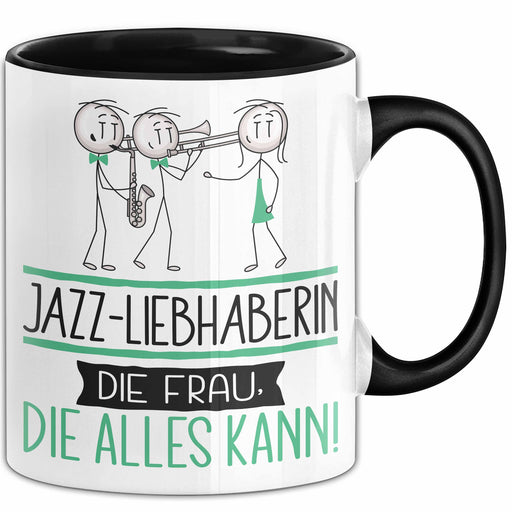 Jazz-Liebhaberin Geschenk Tasse Becher Die Frau Die Allen Kann Geschenkidee für eine Jazz-Liebhaberin Lustig Trendation