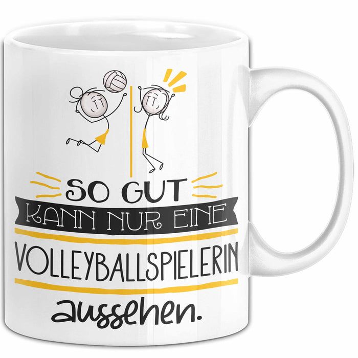 Volleyballspielerin Geschenk Tasse So Gut Kann Nur Eine Volleyballspielerin Aussehen Geschenkidee Geburtstag Weihnachten Lustig Weiß Trendation