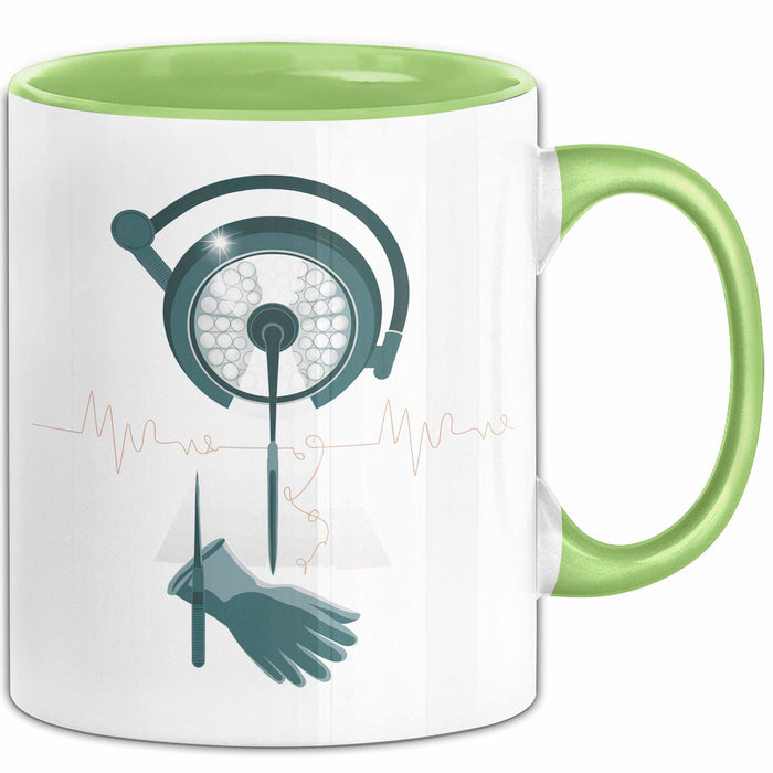 Chirurg Tasse Geschenk Lustige Geschenkidee Spruch Für OP Helden Grün Trendation