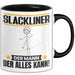 Slackliner Tasse Geschenk für Slackliner Der Mann Der Alles Kann Geschenkidee zum Geburtstag Schwarz Trendation