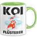 Koi-Fisch Tasse Geschenk Koi Flüsterer Koi Züchter Geschenkidee Becher Grün Trendation