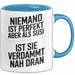 Susi Tasse Geschenk Niemand Ist Perfekt Susi Verdammt Nah Dran Geschenkidee Blau Trendation