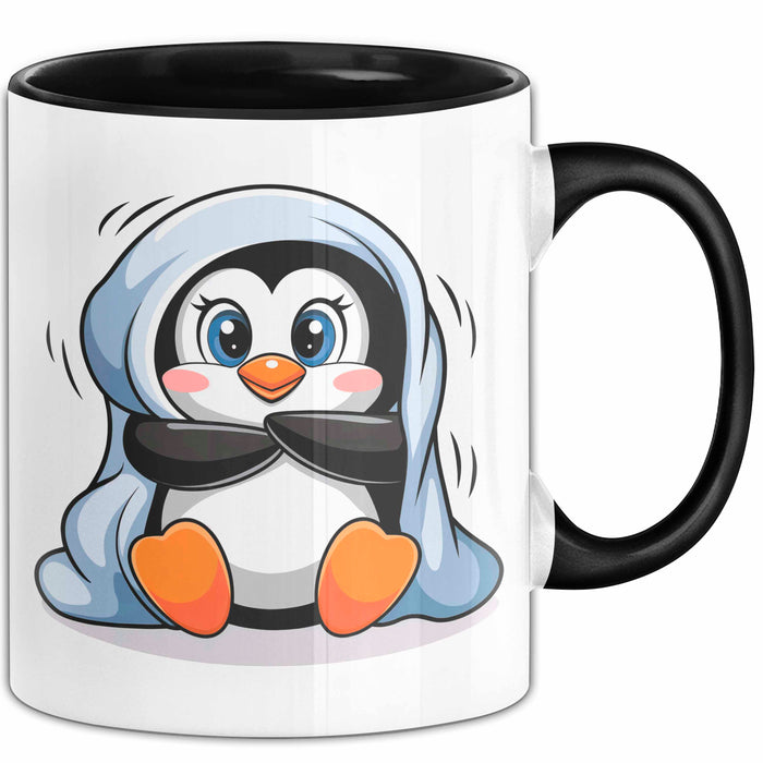 Pinguin Tier Tasse Geschenk Lustige Geschenkidee Spruch Schwarz Trendation