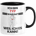 Typ Geschenk Tasse Lustiger Spruch Ich Bin Typ Warum Weil Ich Es Kann Geschenkidee Bester Typ Geburtstag Kaffee-Becher Trendation