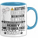 Hobbymeteorologe Geschenk Tasse Lustiger Spruch Erheben Sie Sich Der Hobbymeteorologe Betritt den Raum Blau Trendation