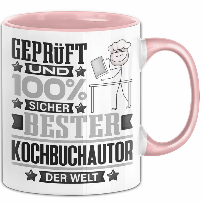 Kochbuchautor Geschenk Lustiger Spruch für Kochbuchautor Geschenkidee Bester Kochbuchautor Der Welt Rosa Trendation