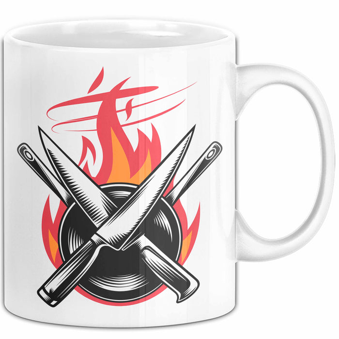 Koch Tasse Geschenkidee Hobbykoch Lustiger Spruch Geschenkidee Lustig Weiß Trendation