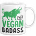 Veganer Tasse Geschenk Gym Vegan Gesund Stier Geschenkidee Weiß Trendation