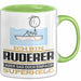 Ruderer Geschenk Tasse Ich Bin Ruderer Aber Sag Doch Einfach Superheld Lustige Geschenkdiee für Ruderer Kaffee-Becher Grün Trendation