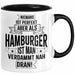 Hamburg Tasse Fan Hamburger Geschenkidee Spruch Niemand Ist Perfekt Aber Als Hamburger Ist Man Verdammt Nah Dran Kaffee-Becher Schwarz Trendation