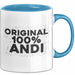 Andi Tasse Original 100% Andi Geschenk Blau Trendation