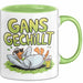 Sarkastische Gans Tasse Geschenkidee Total Entspannt Grün Trendation
