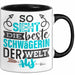 Schwägerin Geschenk Tasse Mit Spruch So Sieht Die Beste Schwägerin Der Welt Aus Becher Schwarz Trendation