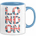 England Flagge London Tasse Geschenk Lustige Geschenkidee Spruch Blau Trendation